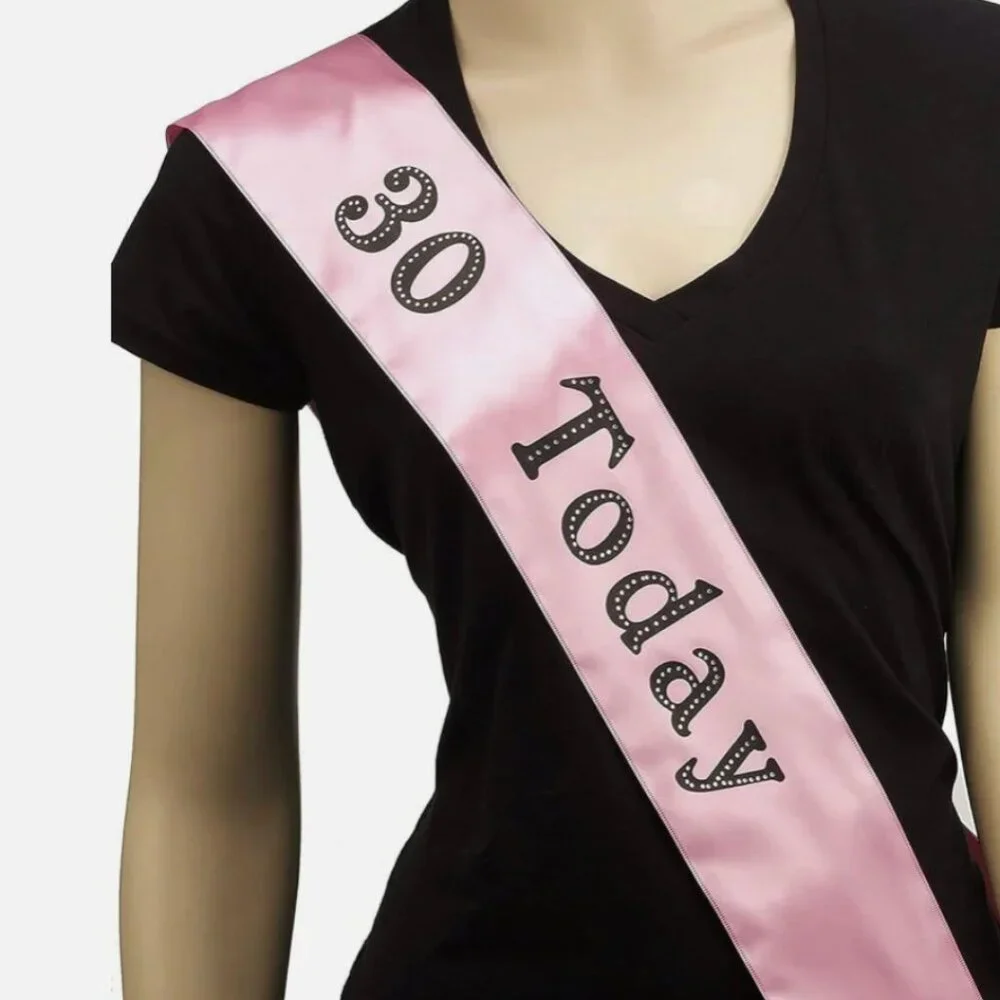 Forum Novelties Pink Satin Birthday Celebration Sash Elegant Party Supplies